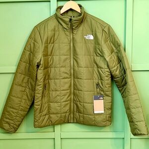 The North Face Olive Green Puffer Jacket - Small